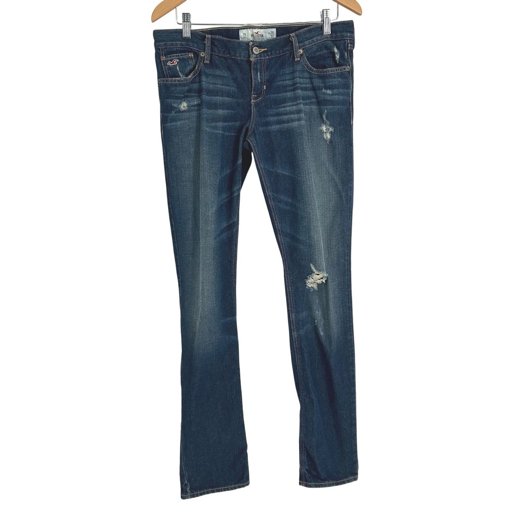 Vintage Hollister Laguna Skinny Jeans 7R W28 L33 Distressed Cotton Y2K Indie